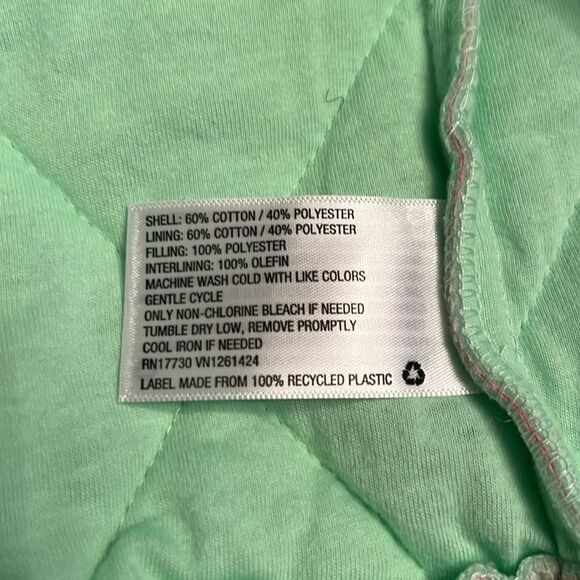 Wild Fable Fun women’s Hooded Quilted Jacket Mint Green Floral Size XS NWT - Picture 4 of 8